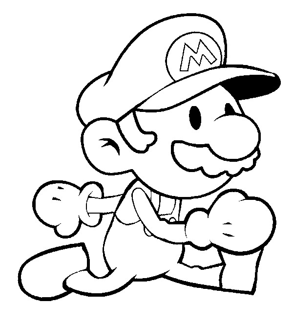 Online coloring book: Coloring book of little super mario